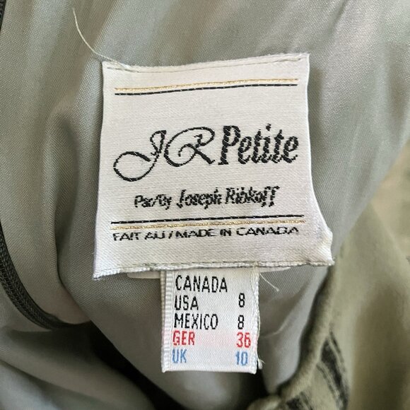 Vintage Joseph Ribkoff Romper Womens Petite Sage Green Bolero Jacket 90s - Picture 8 of 16